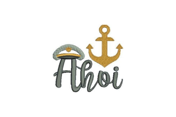 Ahoi Embroidery Design: A Nautical Gem for Handmade Gifts