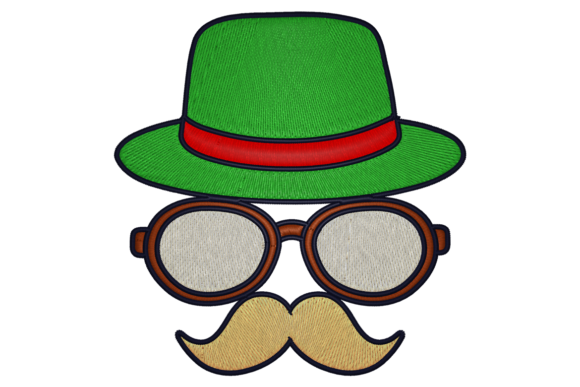 Hat, Glass, Moustache Embroidery Design Review