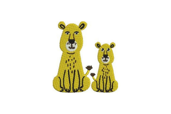 Mom and Baby Lions Embroidery Design Review