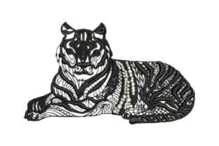 Tiger Lying Down Zentangle: A Designer Review for Seasonal
